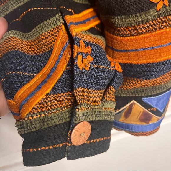 Coldwater Creek | Boho Patchwork Mixed Media Embroidered Jacket | Size XL - Picture 11 of 11